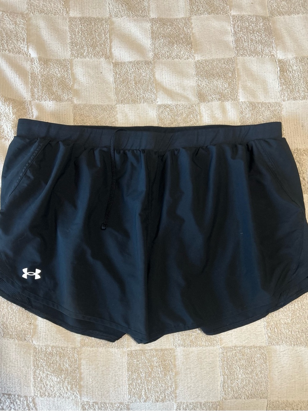 Under Armour Black Women's Athletic Running Shorts with Logo